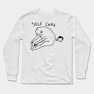 Self Care Frog Funny Frog Lover Long Sleeve T-Shirt